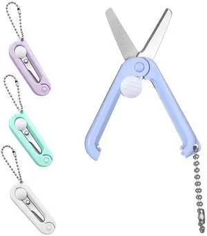 4 Pc Keychain Scissor Portable Pocket Scissor with Keychain Small Scissor | Stainless Steel, Safety Foldable, for Home Office, Craft Sewing, Nurse Accessories 4 Pc Keychain Scissor Portable Pocket Scissor with Keychain Small Scissor | Stainless Steel, Safety Foldable, for Home Office, Craft Sewing, Nurse Accessories