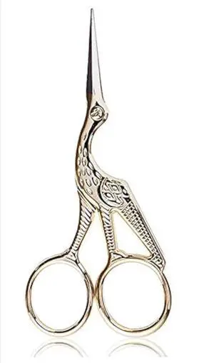 3.6" Stainless Steel Tip Classic Stork Scissors, Gold | Crane Design Sewing Scissors, DIY Tools, For Embroidery, Craft, Needle Work, Art Work, Everyday Use 3.6" Stainless Steel Tip Classic Stork Scissors, Gold | Crane Design Sewing Scissors, DIY Tools, For Embroidery, Craft, Needle Work, Art Work, Everyday Use