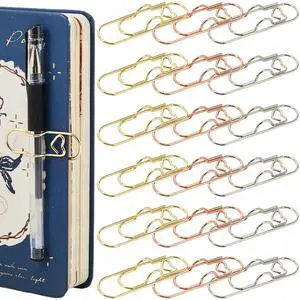 1 Box 18Pcs 3 Colors Heart Pen Clip Metal Pencil Clips Multifunctional Rose Gold Silver Carbon Steel Paperclip Portable Large Size Holder for Notebook Book Journal Office School Accessories 1 Box 18Pcs 3 Colors Heart Pen Clip Metal Pencil Clips Multifunctional Rose Gold Silver Carbon Steel Paperclip Portable Large Size Holder for Notebook Book Journal Office School Accessories