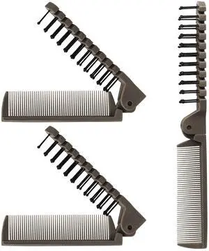 3 PCS Foldable Double-Headed Comb, 17g Portable Coffee | 17g Lightweight Anti-Static, Two Heads Combing And Massage, Folds To 4.3", For Travel Purse Pocket 3 PCS Foldable Double-Headed Comb, 17g Portable Coffee | 17g Lightweight Anti-Static, Two Heads Combing And Massage, Folds To 4.3", For Travel Purse Pocket