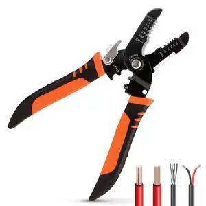 Wire Stripper, Professional 5-In-1 Wire Strippers Tool, Wire Cutters Crimpers, 10-20 AWG Electric Pliers Crimp for Stripping, Cutting, Crimping, Sharpening, Clamping Wire Stripper, Professional 5-In-1 Wire Strippers Tool, Wire Cutters Crimpers, 10-20 AWG Electric Pliers Crimp for Stripping, Cutting, Crimping, Sharpening, Clamping