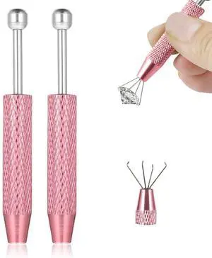 2 PCS Piercing Ball Grabber Tool Set,4 Claw Diamond Tweezers for Easy Jewelry Changing,Piercing Removal Tool,Stainless Steel Gem Pickup Tool for Septum, Earrings,Small Parts,Pink 2 PCS Piercing Ball Grabber Tool Set,4 Claw Diamond Tweezers for Easy Jewelry Changing,Piercing Removal Tool,Stainless Steel Gem Pickup Tool for Septum, Earrings,Small Parts,Pink