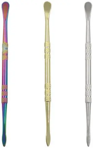 3 Pack Stainless Steel Wax Carving Tools, Golden/Silver/Rainbow | Double-Headed Sculpting Spoon, Modeling Tool Set, For Carving/Modeling 3 Pack Stainless Steel Wax Carving Tools, Golden/Silver/Rainbow | Double-Headed Sculpting Spoon, Modeling Tool Set, For Carving/Modeling