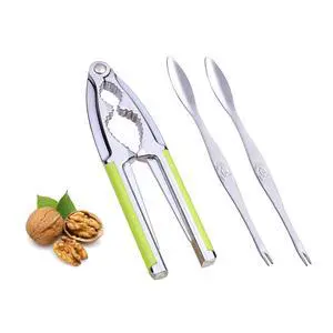 Nut Cracker, Nutcracker, Seafood Tools, Walnut Cracker for All Nuts, Heavy Duty Shell Cracker with 2 PCS Forks/Picks, Lobster Crab Crackers with Non-slip Handle Nut Cracker, Nutcracker, Seafood Tools, Walnut Cracker for All Nuts, Heavy Duty Shell Cracker with 2 PCS Forks/Picks, Lobster Crab Crackers with Non-slip Handle