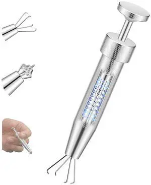 Anti-Slip Piercing Ball Grabber Tool with Ergonomic Design for Changing Jewelry, Stainless Steel Jeweler Pick Up 4 Claw Gem Piercing Changing Tool Body Piercing Kit for Ear Nose Lip Anti-Slip Piercing Ball Grabber Tool with Ergonomic Design for Changing Jewelry, Stainless Steel Jeweler Pick Up 4 Claw Gem Piercing Changing Tool Body Piercing Kit for Ear Nose Lip