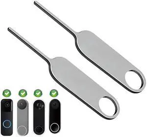 Security Pin Key Compatible with Nest Video Doorbell, 2 Pack | Release Removal Pin Tool for Battery Replacement and Backplate Opening, Stainless Steel Doorbell Key for Nest/Alro Doorbell Security Pin Key Compatible with Nest Video Doorbell, 2 Pack | Release Removal Pin Tool for Battery Replacement and Backplate Opening, Stainless Steel Doorbell Key for Nest/Alro Doorbell
