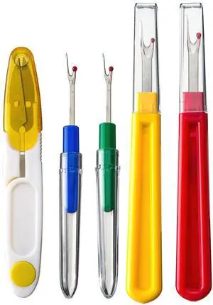 Seam Ripper and Thread Remover Kit for Sewing | 2 Big 2 Small Stitch Ripper Tool and 1 Thread Snips Embroidery Removal Sharp Sewing Seam Thread Remover Seam Ripper and Thread Remover Kit for Sewing | 2 Big 2 Small Stitch Ripper Tool and 1 Thread Snips Embroidery Removal Sharp Sewing Seam Thread Remover