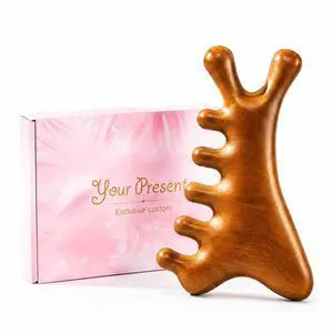 4-in-1 Gua Sha Massage Tool, Natural Wood Face Massager | 4-in-1 Massage Design for Head, Face, Eyes & Nose; Jawline Sculpting, Scalp Care & Daily Relaxation at Home or Travel 4-in-1 Gua Sha Massage Tool, Natural Wood Face Massager | 4-in-1 Massage Design for Head, Face, Eyes & Nose; Jawline Sculpting, Scalp Care & Daily Relaxation at Home or Travel