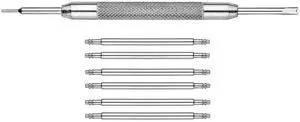 Alpine 6 pcs Stainless Steel Spring Bars with Spring Bar Removing Tool - Sizes 26mm Alpine 6 pcs Stainless Steel Spring Bars with Spring Bar Removing Tool - Sizes 26mm