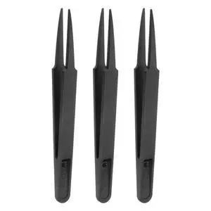 Precision Plastic Tweezers Kit 120mm Anti-static Round Head 3 Pc | Craft Tweezers Set for Electronics,Jewelry Making,Laboratory Work,DIY Repair Tool Precision Plastic Tweezers Kit 120mm Anti-static Round Head 3 Pc | Craft Tweezers Set for Electronics,Jewelry Making,Laboratory Work,DIY Repair Tool