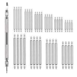 41 PCS Watch Pins Replacement Kit with Spring Bar Tool, Watch Band Pins with 40pcs Heavy Duty Stainless Steel Watch Pins, for Watch Repair and Watch Band Removal 41 PCS Watch Pins Replacement Kit with Spring Bar Tool, Watch Band Pins with 40pcs Heavy Duty Stainless Steel Watch Pins, for Watch Repair and Watch Band Removal