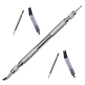 5 Pieces Spring Bar Tool Watch Repair Tool Kit for Watch Band Replacement and Pin Tool Set, Silver 5 Pieces Spring Bar Tool Watch Repair Tool Kit for Watch Band Replacement and Pin Tool Set, Silver