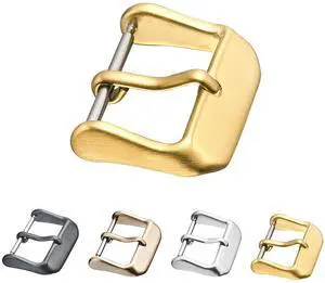 STUNNING SELECTION Replacement steel buckle for watch bands - Leather watch straps clasp in 16mm, 18mm, 20mm, 22mm - Silver, Black, Rose Gold, Yellow color (26MM, YELLOW) STUNNING SELECTION Replacement steel buckle for watch bands - Leather watch straps clasp in 16mm, 18mm, 20mm, 22mm - Silver, Black, Rose Gold, Yellow color (26MM, YELLOW)