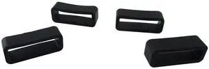 4PCS 22mm Rubber Replacement Watch Band Strap Loops (Black) 4PCS 22mm Rubber Replacement Watch Band Strap Loops (Black)
