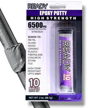 High Strength Premium Epoxy Putty, 10 Minute Quick Set, High Temperature, Metal, Glass, Wood, Plastic, Ceramic, Stone, Tile, Concrete, Fast Bond, Powerful Adhesive High Strength Premium Epoxy Putty, 10 Minute Quick Set, High Temperature, Metal, Glass, Wood, Plastic, Ceramic, Stone, Tile, Concrete, Fast Bond, Powerful Adhesive