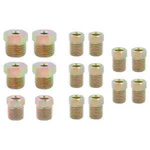 16PCS 3/16 Brake Line Fittings,Thread Brake Line Repair Kit Metric Invert Flare Fittings,Universal Zinc Alloy Brake Line Kit Car Accessories for Most Cars Trucks SUVs(16PCS Fittings) 16PCS 3/16 Brake Line Fittings,Thread Brake Line Repair Kit Metric Invert Flare Fittings,Universal Zinc Alloy Brake Line Kit Car Accessories for Most Cars Trucks SUVs(16PCS Fittings)