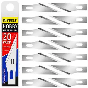 20 PCS Exacto Knife Blades #11, SK5 Exacto Blades Refills with Case | Standard-Fit Hobby Knife Blades for Paper, Stencils and Models, Clean-Cutting Art Knife Blades for Leather and DIY Crafts 20 PCS Exacto Knife Blades #11, SK5 Exacto Blades Refills with Case | Standard-Fit Hobby Knife Blades for Paper, Stencils and Models, Clean-Cutting Art Knife Blades for Leather and DIY Crafts