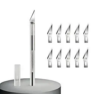 Craft Hobby Knife Exacto Knife with Blade Kit | 1 Pcs Exacto Knife, 11 Pcs Stainless Steel Blade, Scrapbooking, Stencil Craft Hobby Knife Exacto Knife with Blade Kit | 1 Pcs Exacto Knife, 11 Pcs Stainless Steel Blade, Scrapbooking, Stencil