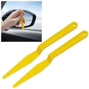2PCS Car Window Tint Tools, Flexible Vinyl Wrap Squeegee with Long Handle, Plastic Shank Gasket Squeegee Corner Scraper with Flat Lip, Micro Squeegee for Car Window Tinting Application (Yellow) 2PCS Car Window Tint Tools, Flexible Vinyl Wrap Squeegee with Long Handle, Plastic Shank Gasket Squeegee Corner Scraper with Flat Lip, Micro Squeegee for Car Window Tinting Application (Yellow)