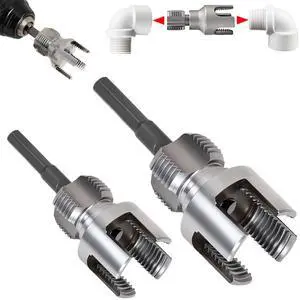 Pipe Threading Tool Kit with Internal & External Threader, 1/2"+ 3/4" Pipe Sizes,Pipe Thread Cutting Tool, Electric Drill Compatible PVC Pipe Threader Kit, Pipe Sizes Rethreading Tool Pipe Threading Tool Kit with Internal & External Threader, 1/2"+ 3/4" Pipe Sizes,Pipe Thread Cutting Tool, Electric Drill Compatible PVC Pipe Threader Kit, Pipe Sizes Rethreading Tool