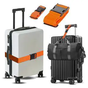 Luggage Straps,Suitcase Straps for Luggage and Add a Bag Luggage Straps for Suitcase,Travel Accessories for Connecting Suitcases or Smaller Packages Together (Orange 2 pcs) Luggage Straps,Suitcase Straps for Luggage and Add a Bag Luggage Straps for Suitcase,Travel Accessories for Connecting Suitcases or Smaller Packages Together (Orange 2 pcs)