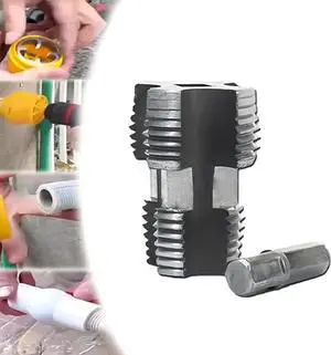 PVC Pipe Threader Kit Pipe Thread Opener, PVC Thread Maker Tool for Electric Drill, 1/2" Reusable Die for Cutting (Internal Thread Opener) PVC Pipe Threader Kit Pipe Thread Opener, PVC Thread Maker Tool for Electric Drill, 1/2" Reusable Die for Cutting (Internal Thread Opener)