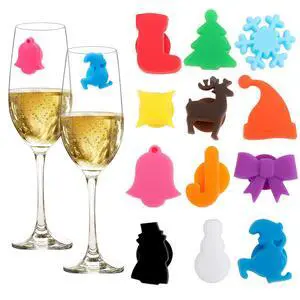 Wine Glass Charms for Stem Glass, 12/24Pcs Christmas Silicone Wine Markers, 3D Magnetic Butterflies Drink Markers, Reusable Cup Identifiers Tags Labels for Parties, Weddings, Events(Christmas, 12) Wine Glass Charms for Stem Glass, 12/24Pcs Christmas Silicone Wine Markers, 3D Magnetic Butterflies Drink Markers, Reusable Cup Identifiers Tags Labels for Parties, Weddings, Events(Christmas, 12)