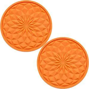 2 Pack Silicone Car Cup Holder Coaster 2.75 Inch Non-Slip Drink Mat, Universal Fit for Most Vehicles Cute & Functional Auto Accessories (Orange) 2 Pack Silicone Car Cup Holder Coaster 2.75 Inch Non-Slip Drink Mat, Universal Fit for Most Vehicles Cute & Functional Auto Accessories (Orange)