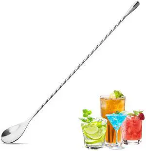 1Pc Cocktail Spoon Long Handle Bar Spoon - 12" Metal Spoons Drink Mixers for Cocktails Stainless Steel Spoons Stirring Spoons for Coffee Bar Accessories (1) 1Pc Cocktail Spoon Long Handle Bar Spoon - 12" Metal Spoons Drink Mixers for Cocktails Stainless Steel Spoons Stirring Spoons for Coffee Bar Accessories (1)