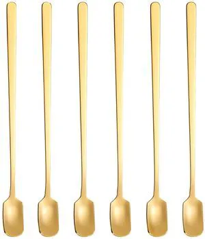 Coffee Spoons Set of 6, 6.7-Inch Long Handle Espresso Spoons | Square-Head Stainless Steel Spoons for latte, cappuccino, iced tea and desserts; slim 0.55-inch heads fit deep cups. Coffee Spoons Set of 6, 6.7-Inch Long Handle Espresso Spoons | Square-Head Stainless Steel Spoons for latte, cappuccino, iced tea and desserts; slim 0.55-inch heads fit deep cups.