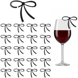 20PCS Black Bow Drink Markers, Acrylic Drink Tags Coquette Bow Wine Glass Charms for Birthday Wedding Bachelorette Coquette Cocktail Tasting Party Decor Accessory 20PCS Black Bow Drink Markers, Acrylic Drink Tags Coquette Bow Wine Glass Charms for Birthday Wedding Bachelorette Coquette Cocktail Tasting Party Decor Accessory