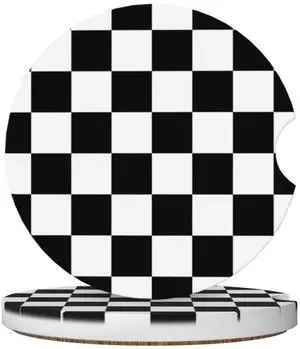 2 Pack Car Cup Holder Checkered Coasters Absorbent Ceramic Coaster for Cup Holders Fashion Car Interior Accessories for Men Drink Coaster for Women 2 Pack Car Cup Holder Checkered Coasters Absorbent Ceramic Coaster for Cup Holders Fashion Car Interior Accessories for Men Drink Coaster for Women