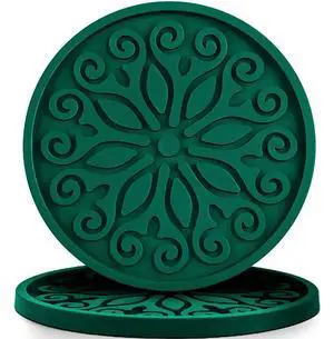 Silicone Coasters for Drinks,Resistant Reusable Drink Coasters-Great Gift for Birthday, Housewarming,Room Decor,Holiday Party (2-Green) Silicone Coasters for Drinks,Resistant Reusable Drink Coasters-Great Gift for Birthday, Housewarming,Room Decor,Holiday Party (2-Green)