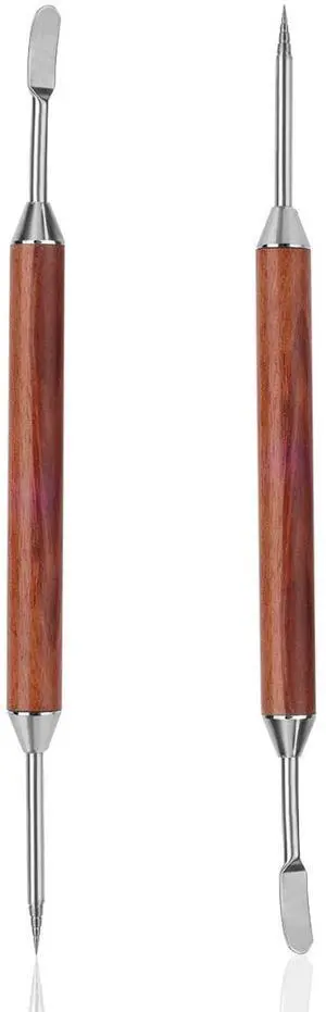 2pcs Latte Art Pen, Stainless Steel Coffee Drawing Tool with Wood Handle Double-Ended Coffee Carving Needle Cinnamon Pen Barista Accessories for Home & Cafe Use 2pcs Latte Art Pen, Stainless Steel Coffee Drawing Tool with Wood Handle Double-Ended Coffee Carving Needle Cinnamon Pen Barista Accessories for Home & Cafe Use