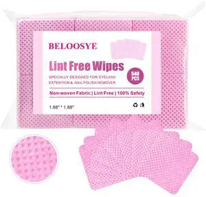 540 PCS Lint Free Nail Wipes, Super Absorbent Soft Non-woven Fabric Nail Polish Remover Wipes, Cleaning Pad Cloth for Lash Extension Supplies & Nail Polish Bottle (Pink) 540 PCS Lint Free Nail Wipes, Super Absorbent Soft Non-woven Fabric Nail Polish Remover Wipes, Cleaning Pad Cloth for Lash Extension Supplies & Nail Polish Bottle (Pink)