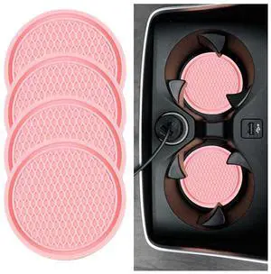4PCS Car Cup Holder Coaster, 2.7 Inch Honeycomb Non-Slip Car Coaster, Auto Embedded in Ornaments Coaster, Universal Cup Holder Insert Mat for Most Car Interior Accessories (Pink) 4PCS Car Cup Holder Coaster, 2.7 Inch Honeycomb Non-Slip Car Coaster, Auto Embedded in Ornaments Coaster, Universal Cup Holder Insert Mat for Most Car Interior Accessories (Pink)