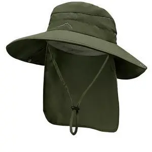 Hats for Men Women, UPF 50+ Protection Fishing Hat with Neck Flap Green | Wide Brim Bucket Hats,Breathable, Water Resistant, Adjustable Size,Foldable, Hiking Safari Outdoor Summer Sun Hats Hats for Men Women, UPF 50+ Protection Fishing Hat with Neck Flap Green | Wide Brim Bucket Hats,Breathable, Water Resistant, Adjustable Size,Foldable, Hiking Safari Outdoor Summer Sun Hats