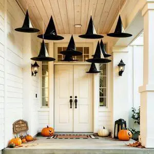 10Pcs Witch Hat,Hanging Witch Hats Lightweight Witches Hat Black Wizard Hat | Witch Hats for Women Men, Outdoor Indoor Halloween Decorations with 157 FT Nylon Cord Witch Hats Hanging Decor 10Pcs Witch Hat,Hanging Witch Hats Lightweight Witches Hat Black Wizard Hat | Witch Hats for Women Men, Outdoor Indoor Halloween Decorations with 157 FT Nylon Cord Witch Hats Hanging Decor