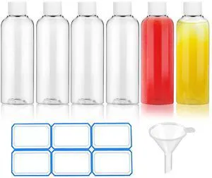6 Pack 2 Oz (60ml) Clear Plastic Shot Bottles with caps | Small Bottles for Health, Immunity, Wellness, Samples - Perfect for Ginger Juice & Personal Care on the Go 6 Pack 2 Oz (60ml) Clear Plastic Shot Bottles with caps | Small Bottles for Health, Immunity, Wellness, Samples - Perfect for Ginger Juice & Personal Care on the Go