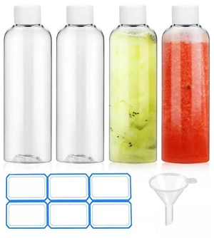 4 Pack 3.4 Oz (100ml) Clear Plastic Shot Bottles with caps | Travel Bottles for Health, Immunity, Wellness, Samples - Perfect for Ginger Juice & Personal Care on the Go 4 Pack 3.4 Oz (100ml) Clear Plastic Shot Bottles with caps | Travel Bottles for Health, Immunity, Wellness, Samples - Perfect for Ginger Juice & Personal Care on the Go