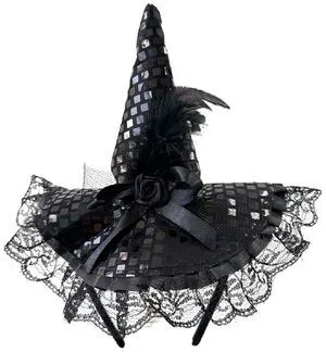 Wgudzpj Halloween Witch Hat for Women Headband Witch Hat Headpiece Party Cosplay Costume Favors Supplies Women Hats Wgudzpj Halloween Witch Hat for Women Headband Witch Hat Headpiece Party Cosplay Costume Favors Supplies Women Hats