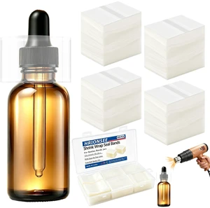Hrionsee 600Pcs Shrink Wrap Seal Bands for Bottles Bands Jars, Clear PVC Heat Shrink with Easy Tear Lines for Essential Oil/Lip Gloss/Dropper/Test Tube (1.8 x 1.2 Inch / 45x30mm) (1.8 x 1.2 Inch) Hrionsee 600Pcs Shrink Wrap Seal Bands for Bottles Bands Jars, Clear PVC Heat Shrink with Easy Tear Lines for Essential Oil/Lip Gloss/Dropper/Test Tube (1.8 x 1.2 Inch / 45x30mm) (1.8 x 1.2 Inch)