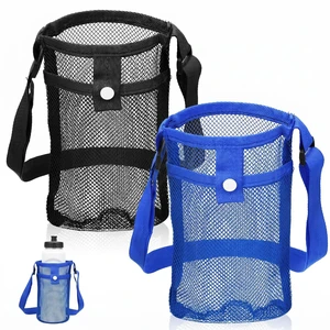 FdcZeyxior Mesh Water Bottle Carrier with Shoulder Strap, 2 Packs Portable Water Bottles Carriers Bag Nylon Water-Bottle Holder with Pocket for Walking Hiking Travelling Camping, Lightweight FdcZeyxior Mesh Water Bottle Carrier with Shoulder Strap, 2 Packs Portable Water Bottles Carriers Bag Nylon Water-Bottle Holder with Pocket for Walking Hiking Travelling Camping, Lightweight