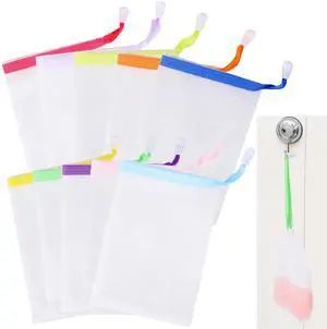 10 PCS Soap Bags Handmade Soap Bubble Mesh Bags Exfoliating Soap Saver Pouch Net Bags with Drawstring Body Facial Cleaning Tool for Bath & Shower (Assorted Colors) 10 PCS Soap Bags Handmade Soap Bubble Mesh Bags Exfoliating Soap Saver Pouch Net Bags with Drawstring Body Facial Cleaning Tool for Bath & Shower (Assorted Colors)
