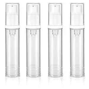 4 Pcs Empty Airless Pump Bottles, Refillable Clear Travel Pump Bottle Lotion Container Vacuum Cosmetic Container Presspump Bottle for DIY Foundation Gel Lotion Moisturiser Shampoo Toiletry(10ml) 4 Pcs Empty Airless Pump Bottles, Refillable Clear Travel Pump Bottle Lotion Container Vacuum Cosmetic Container Presspump Bottle for DIY Foundation Gel Lotion Moisturiser Shampoo Toiletry(10ml)