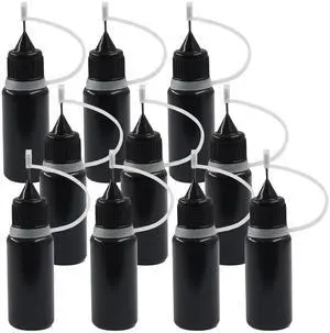 10ml Precision Tip Applicator Bottles, 10 Pcs | Metal Needle Tip Squeeze Bottles, Fine Line Applicator, Leak-Proof Caps, For DIY Crafts, Glue, Paint, Acrylic, Quilling 10ml Precision Tip Applicator Bottles, 10 Pcs | Metal Needle Tip Squeeze Bottles, Fine Line Applicator, Leak-Proof Caps, For DIY Crafts, Glue, Paint, Acrylic, Quilling