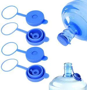 4 Pack Reusable Water Jug Caps for 3 & 5 Gallon Bottles, 55mm Food-Grade Silicone Replacement Lids for Water Dispensers, Leak-Proof Non-Spill Design 4 Pack Reusable Water Jug Caps for 3 & 5 Gallon Bottles, 55mm Food-Grade Silicone Replacement Lids for Water Dispensers, Leak-Proof Non-Spill Design