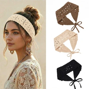 3Pcs Boho Headbands for Women Hair Accessories ,Knit Bandana Head Scarf 3Pcs Boho Headbands for Women Hair Accessories ,Knit Bandana Head Scarf
