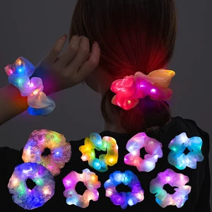 Light Up Scrunchies for Girls, 8 Pcs LED Scrunchies for Women Light Up Scrunchies for Girls, 8 Pcs LED Scrunchies for Women