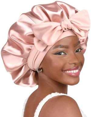 Adjustable Silk Bonnet for Sleeping Women Double Layer Satin Bonnet Reduce Friction Prevent Frizz Curly Hair Adjustable Silk Bonnet for Sleeping Women Double Layer Satin Bonnet Reduce Friction Prevent Frizz Curly Hair